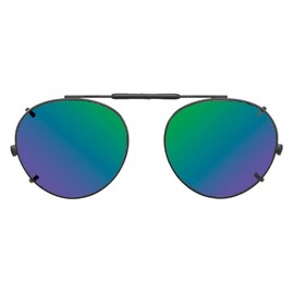 vs eyewear Visionaries Spring Clip on Polarized Sunglasses - Polarized Caribbean Green Lens in Black Frame - 52mm x 47mm x 123mm Overall