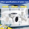 SDLTHR White Nylon Rope 1/4inch 100ft Braided Multi-Purpose Ropes for