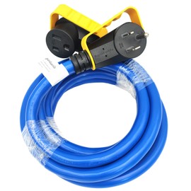 Parkworld Welder 3-Prong NEMA 6-50 Extension Cord (8AWG) Molded Connector with Lighted and Handle (15FT)