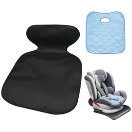 WALLFID 2-in-1 Car Seat Protector Set - Universal Non-Slip Leather Seat Protector + Waterproof Baby Mat for Spills, Crumbs and Potty Training