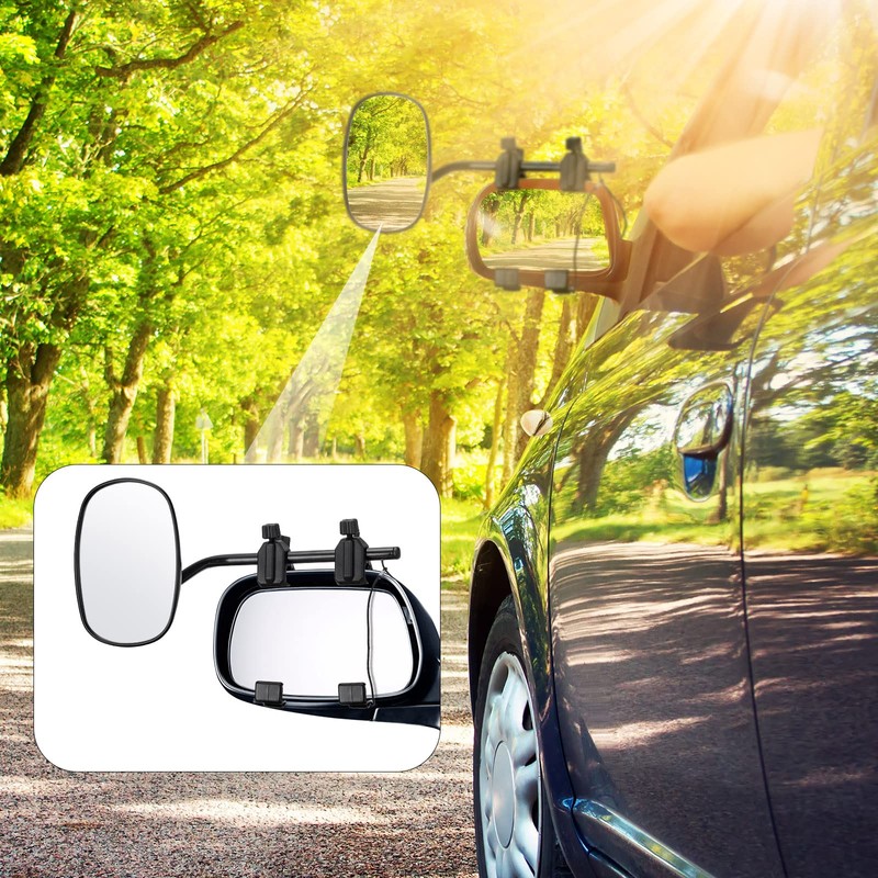 Tallew 2 Pcs Towing Clip on Mirror Universal Extension Mirror