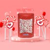 Valentine's Tattoo Heart Lollipops Candy, Red Heart Shaped Hard Candy