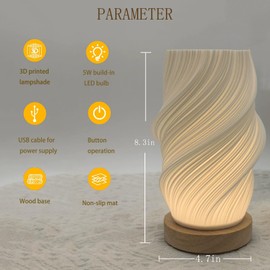 ISGNWROPU Small Table Lamp for Bedroom-Bedside Lamps for Night Stands,Dimmable Nightstand Light Lamp,Unique Lamps for Kids Room,Living Room,College Dorm,Home,Office