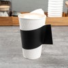 Restpresso Black Paper Coffee Cup Sleeve - with Handle, Fits