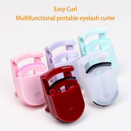 Pink Eyelash Curler with Silicone Pad - Gentle 5-Second Curling Tool for Natural Lashes | Portable Travel Makeup Gift for Women, Brides and Beauty Enthusiasts