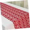 Mikinona 2pcs Elegant Valentine's Day Table Cover Heart Pattern Tablecloth