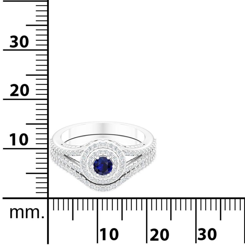 Belinda Jewelz - Anillo de compromiso para mujer, plata platino,