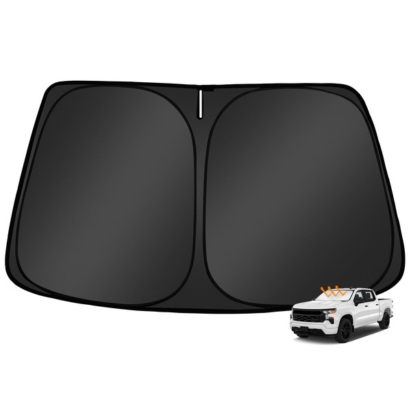 Mekdghro Custom Fit Windshield Sun Shade for Chevy Silverado 1500