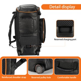 Jeachan Rugged Speaker Bag Carry Case Compatible With JBL Party Box 320, Portable Carry Bag Backpack