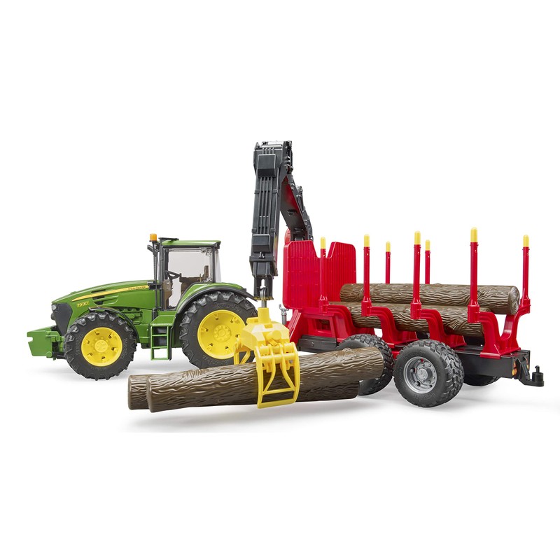 John Deere 7930 w Logging Trailer, Crane and 3 logs