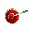 Leadigol Dessert Bowl with Spoon Watermelon Shape Rice Soup Bowl
