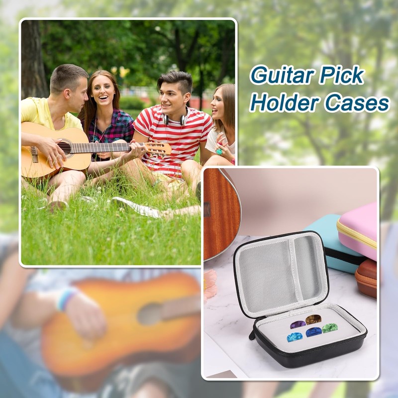 QUARKZMAN Guitar Pick Holder Box Nylon Acoustic Electric Guitar Pick