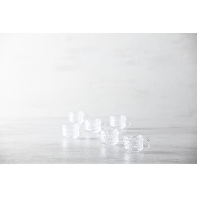 Fortessa Jupiter Glass, 3 Ounce Espresso Cup (Set of 6),