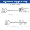 RiaYer Industrial Strength Toggle Clamp Set, 304 SS Locking Hasp