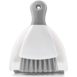 Dust pan Broom Brush Dustpan - Dustpan and Brush Set,Mini dust Pans with Brush,Dust Pan and Brush Set for Table, Key Board, Cat, Dog and Other Pets, Dust Pan Brush Nesting Tiny Cleaning Broom（Gray）