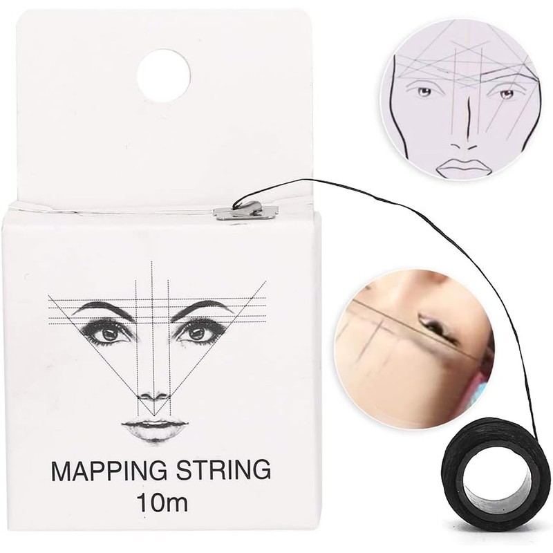 Microblading Eyebrow Marker Wire Line Tool, Cadena de mapeo pre-entintado
