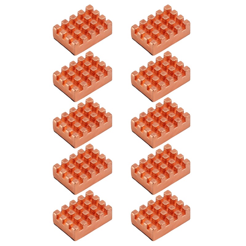 10pcs P15x5x10 Brass Heatsink with Thermal Adhesive Tape CPU Heat