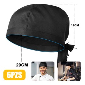 NIAWEA Cofias de Cocina Unisex,6 Piezas Gorro De Cocina,Gorro Chef con Correa De Ajuste,Gorros De Servicio Adecuado para Cocinas, Restaurantes, Panaderías,Bares, Cafeterías,Regalos para Papa Hombres
