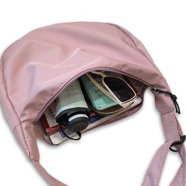 Bolso Cruzado Media Luna Nylon Impermeable Bandolera Ligera Cremallera Hobo Tote Fanny Pack Viaje Escuela Deporte Trabajo