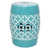 Red Lantern 18" Blue Moroccan Garden Stool