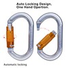 Climbing Carabiners, Auto Locking Carabiner Clips Heavy Duty for Rock