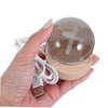 Levemolo Crystal Ball Night Light: Pattern Crystal Ball with Wood