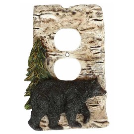 BLACK FOREST DECOR Bear and Birch Outlet Cover