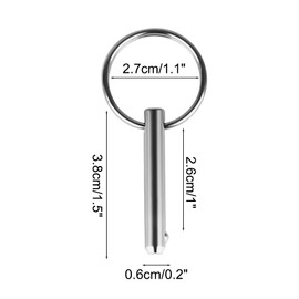 MiOYOOW Quick Release Pins Made of 316 Stainless Steel, Pack of 4 Push Pins with Ball Lock, Spring-Loaded Quick Release Pins for Boat Roofs, Deck Hinges, Yachts, Motorhomes etc.