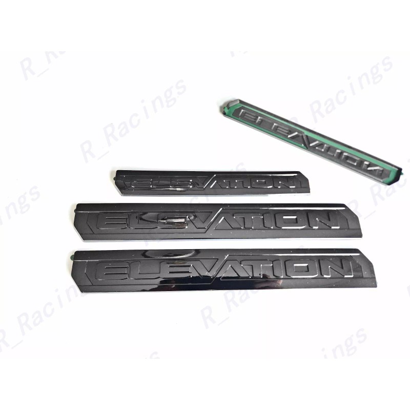 GMC OVERLAY 4PCS Gloss Black Door Rear Elevation Canyon Emblem