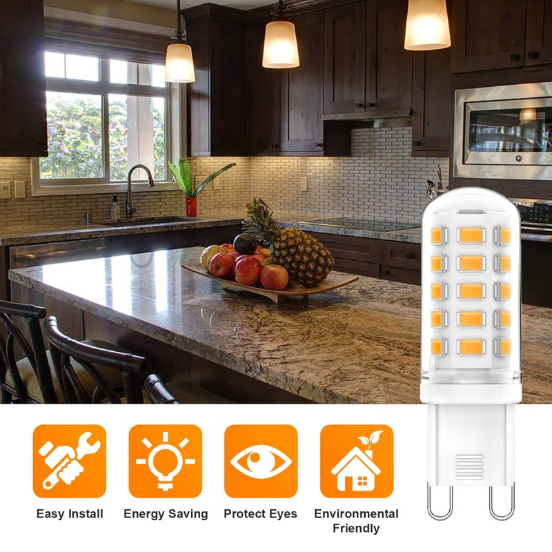 YUIIP G9 LED Light Bulbs 2700K Soft Warm White 4W