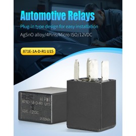 871E-1A-D-R1 U15 12VDC 4 Pin Micro ISO Automotive Relay
