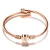 OutstandLong Initial Y Letter Rose Gold Cuff Bracelet for Women
