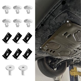 QZTYTY 14PCS Engine Lower Cover Pin Screws, Engine Cover Bolts, 90674-TY2-A01 90105-TBA-A00 Engine Splash Shield Hardware Screw and Access Clip, Engine Splash Shield Hardware Kit for Honda (14PCS)