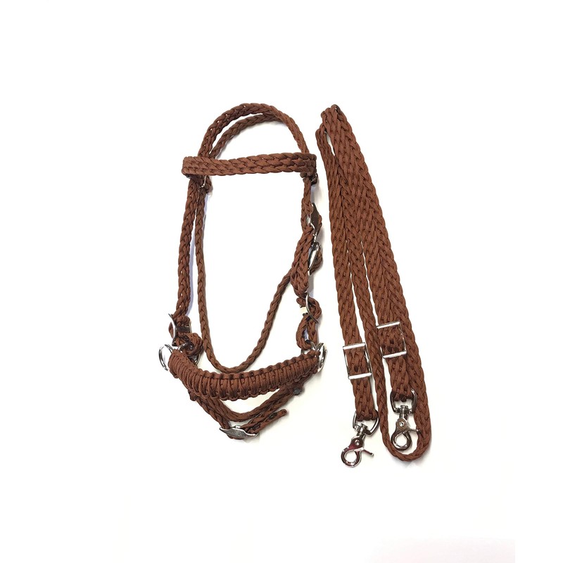 pony bitless bridle pony tack Brown side pull hackamore