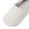 Francfranc Quilted Pocket Room Shoes, white