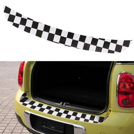TOMALL Rear Bumper Guard Protector Compatible with Mini Cooper R60 Anti-Collision Strip Trunk Threshold Door Protector Car Door Edge Trunk Trims Exterior Accessories for Car (Checkered)
