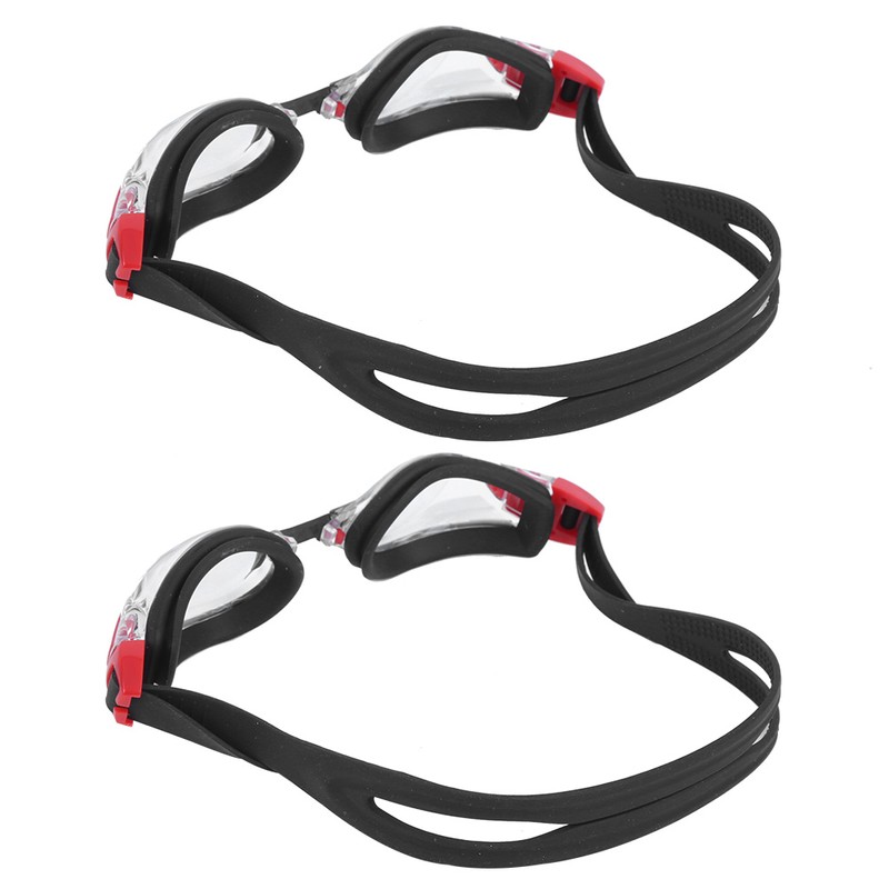 2Pcs Large Frame Swimming Glasses Electroplated Adults Goggles for Training