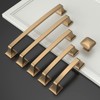 Amerdeco 10 Pack 1-1/3 Inch Champagne Bronze Cabinet Knobs Gold
