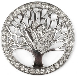 styleBREAKER 05050029 Tree of Life Magnetic Jewellery Pendant for Scarves, Scarves or Ponchos with Rhinestones Brooch -