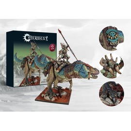 Wargames Delivered para Bellum Wargames Conquest Apex Predator Wadrhŭn Monster Unpainted Miniature with Rider, 38mm Scale Heavy Fantasy Wargaming Model, Plastic Assembly Kit for Tabletop Battles