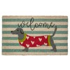 Northlight Natural Coir Rectangular Dachshund Dog Welcome Doormat 18" x