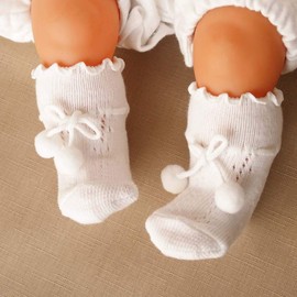 Set of 3 Made in Japan Summer Material Newborn Baby Ceremony Dress for 宮参ri discharged when we also with Hat and Baby Socks with First 宮参ri 洋装