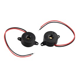 HALJIA 2Pcs DC 3-24V High-Decibel SFM-20B Piezo Buzzer Electronic Tone Buzzer 2312 Alarm Continuous Sound Cable Length 120mm Electronic Sounder