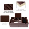 Baoyun Valet Tray for Men, 2 Layers Nightstand Organizers for