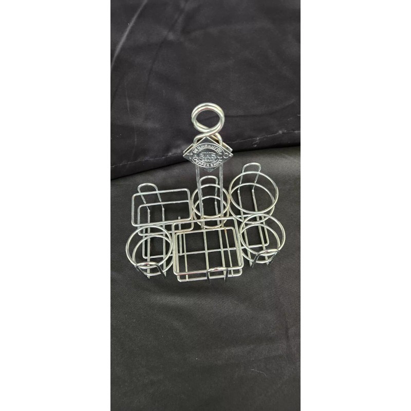 Tabasco (5) Tabasco Pepper Sauce Chrome Wire Condiment Holder 6
