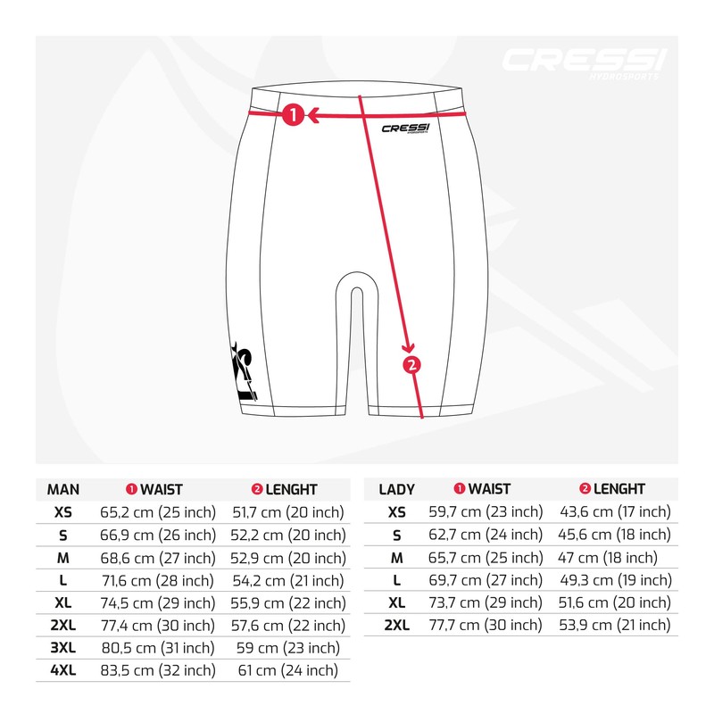 Cressi Unisex Armor Shorts Man Protective Rash Guard For SUP