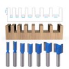 Shallho 7-Piece 8 mm Shank Groove Cutter Set, 6-20 mm