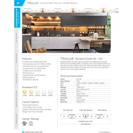 Trulux STLHD-WW-16 High-Density Tape Light Attached 3-Foot Lead Wire, Warm White 3000K CCT, 16.4ft Reel, cULus Listed Dry Locations STLHD Standard Grade, Single