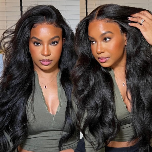 YIROO Pre Everything Glueless Wig Yaki Straight Bye Bye Knots