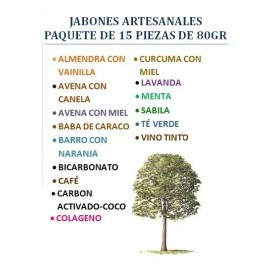 Sofibelle Jabones Artesanales, 15 De 80gr, Elige La Variedad